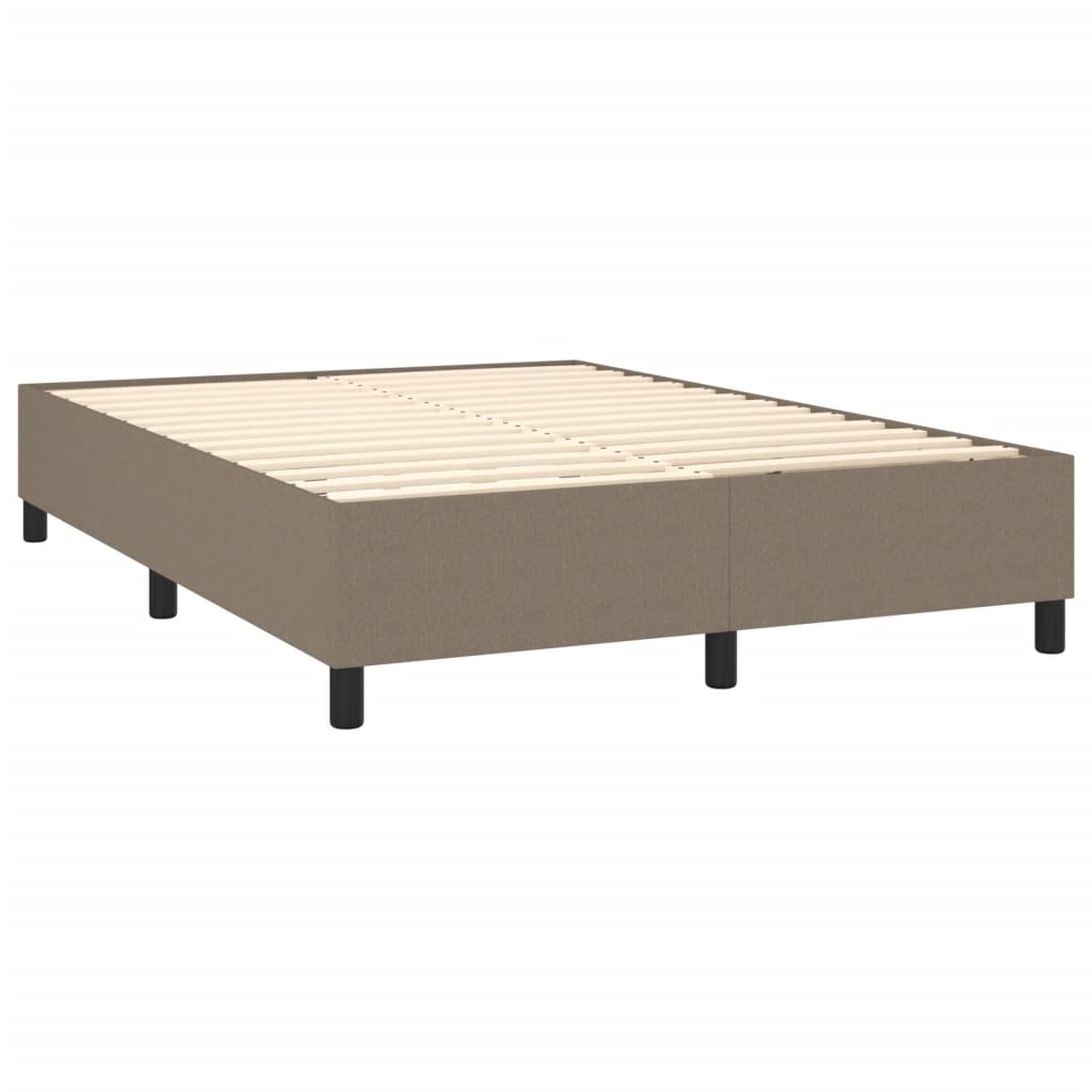 vidaXL Σκελετός Κρεβατιού με Ελατήρια Taupe 140x190 εκ. Υφασμάτινο