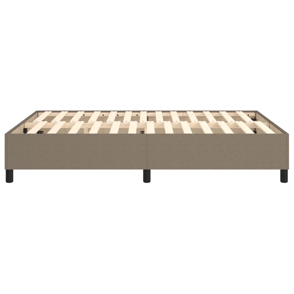 vidaXL Σκελετός Κρεβατιού με Ελατήρια Taupe 140x190 εκ. Υφασμάτινο
