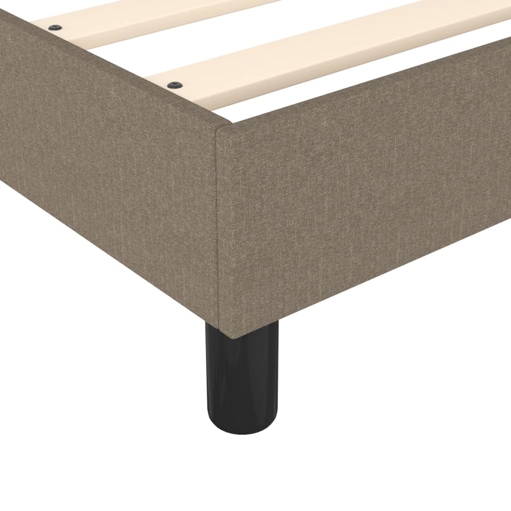 vidaXL Σκελετός Κρεβατιού με Ελατήρια Taupe 140x190 εκ. Υφασμάτινο