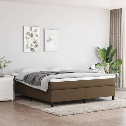 vidaXL Σκελετός Κρεβατιού με Ελατήρια Σκ. Καφέ 160x200 εκ. Υφασμάτινο