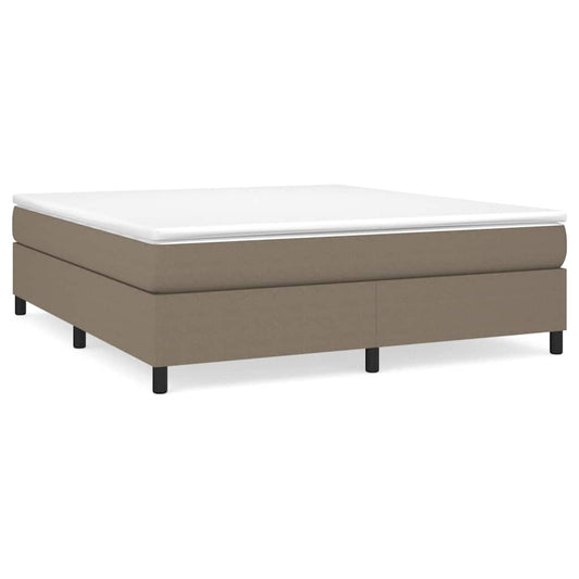 vidaXL Σκελετός Κρεβατιού με Ελατήρια Taupe 160x200 εκ. Υφασμάτινο