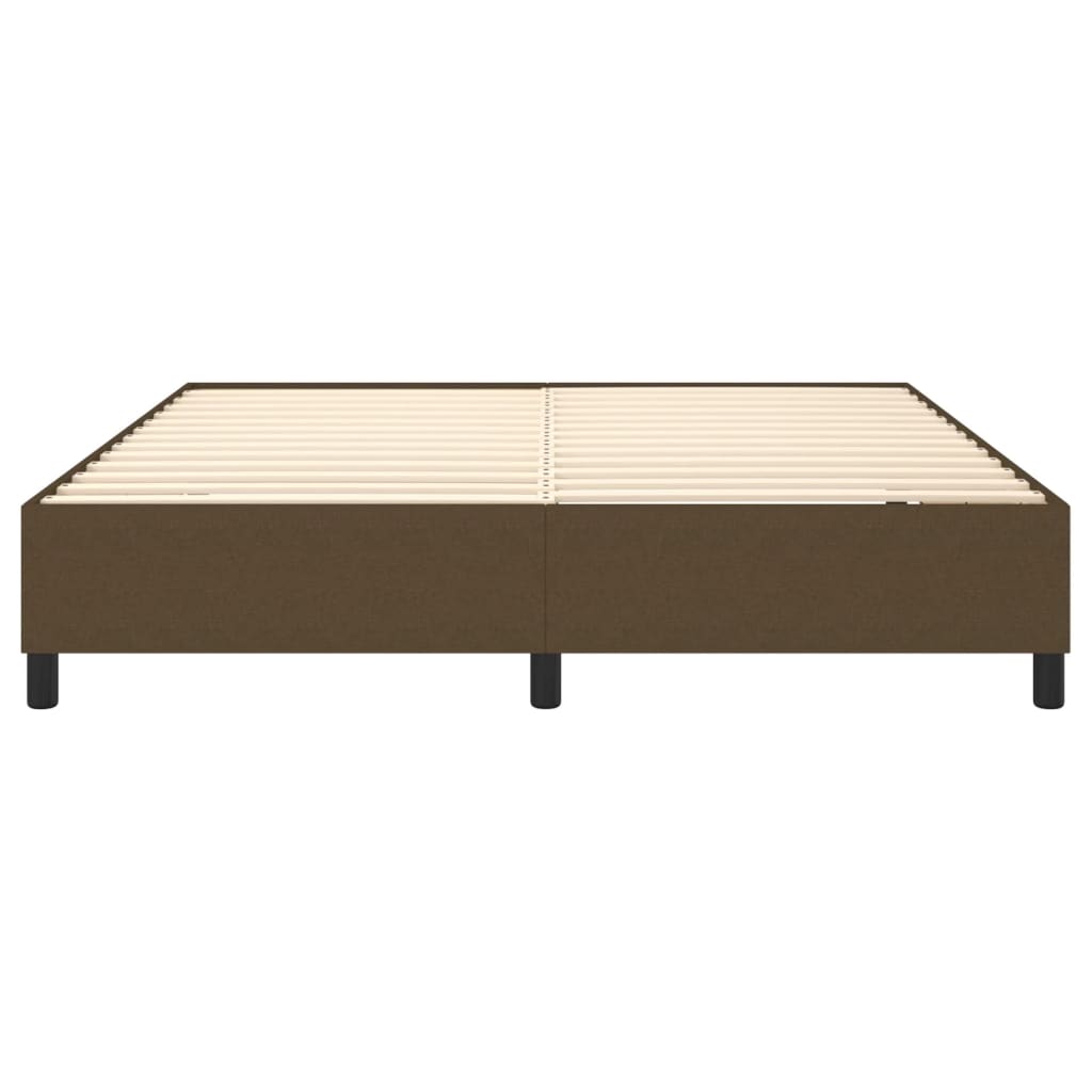 vidaXL Σκελετός Κρεβατιού με Ελατήρια Σκ. Καφέ 180x200 εκ. Υφασμάτινο