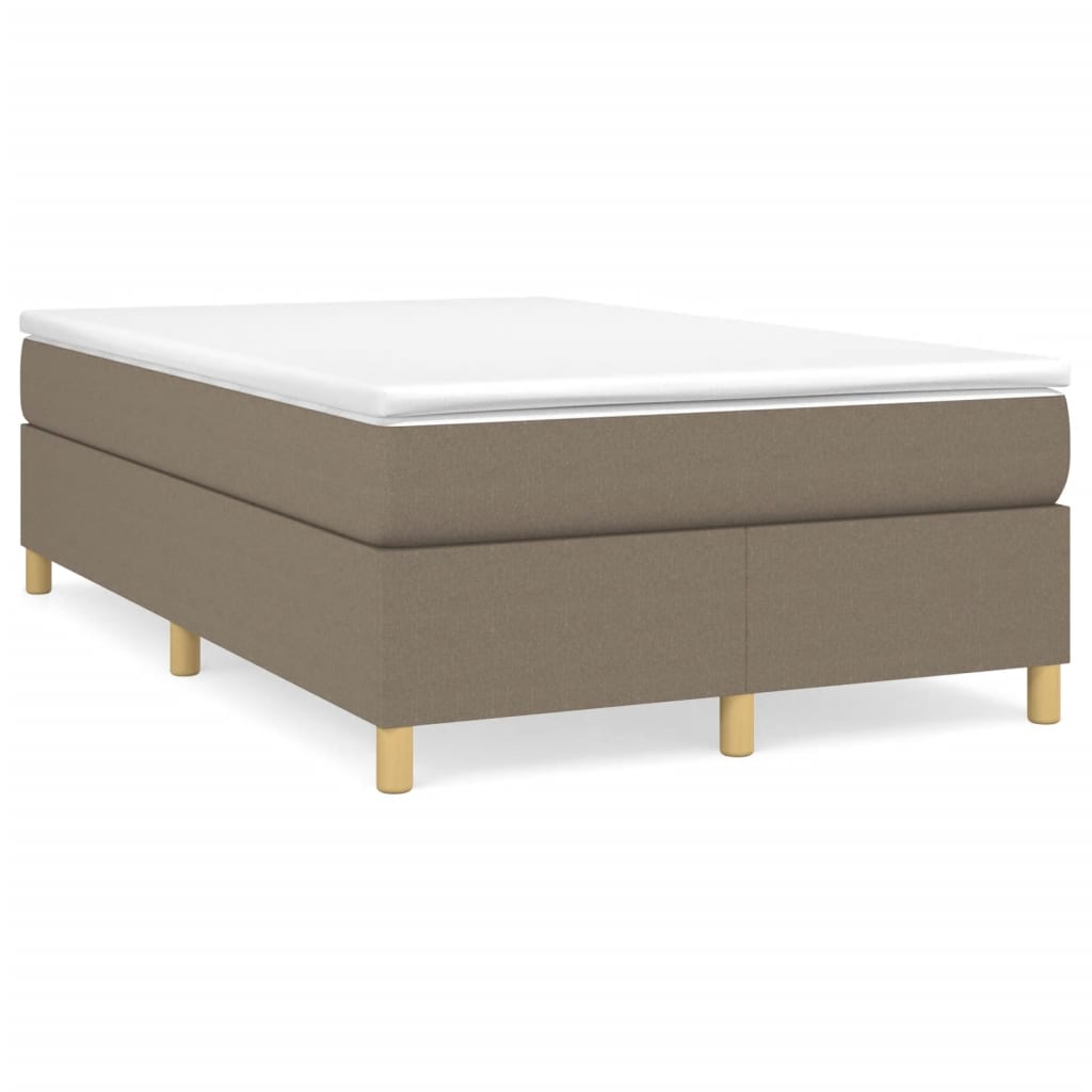 vidaXL Σκελετός Κρεβατιού με Ελατήρια Taupe 120x200 εκ. Υφασμάτινο