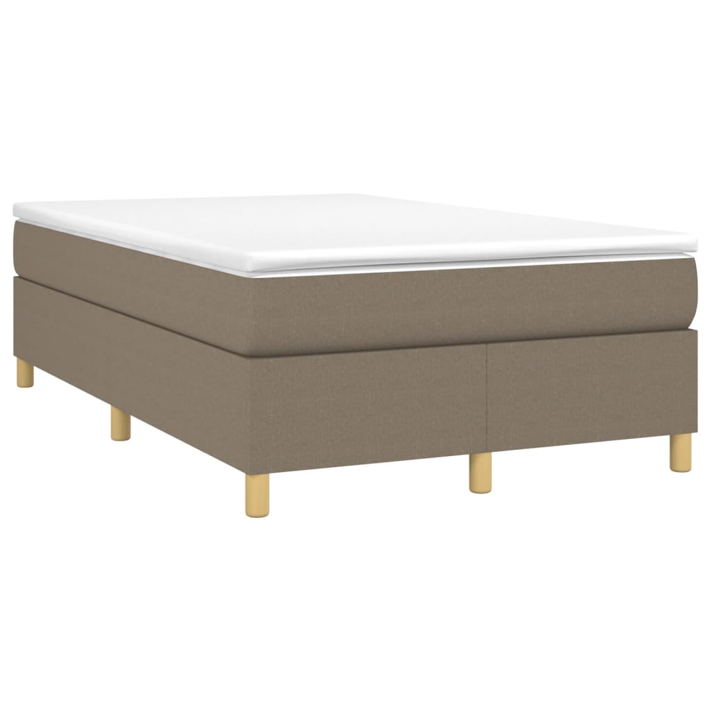 vidaXL Σκελετός Κρεβατιού με Ελατήρια Taupe 120x200 εκ. Υφασμάτινο