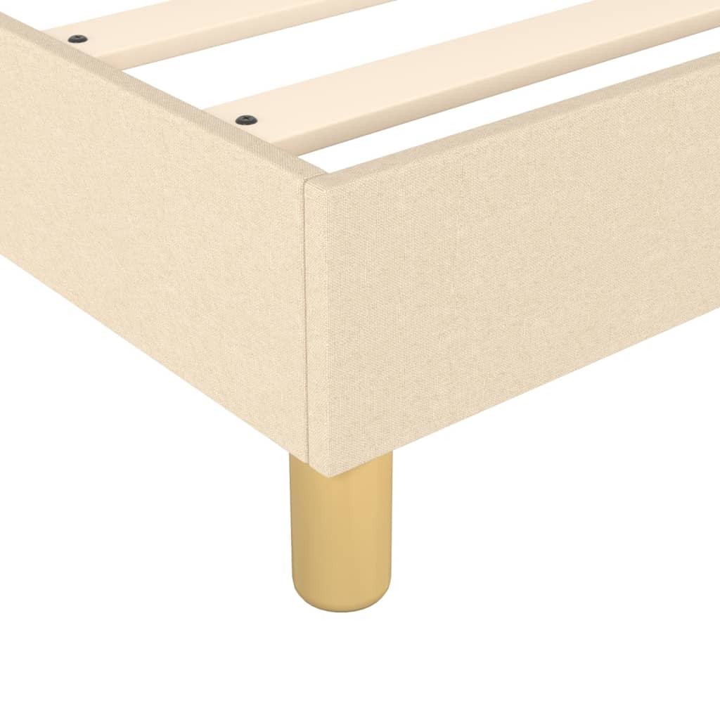 vidaXL Σκελετός Κρεβατιού με Ελατήρια Κρεμ 120x200 εκ. Υφασμάτινο