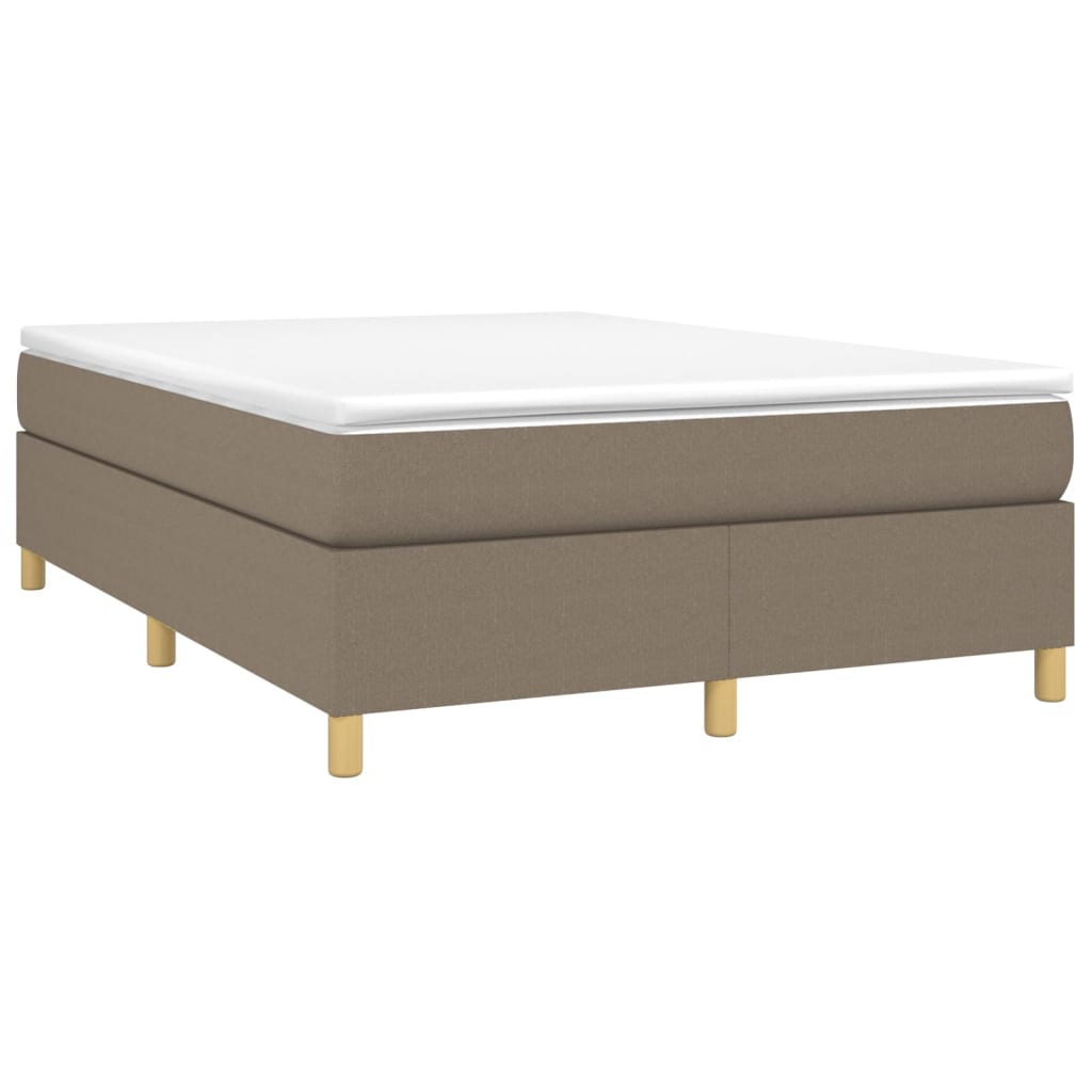 vidaXL Σκελετός Κρεβατιού με Ελατήρια Taupe 140x200 εκ. Υφασμάτινο