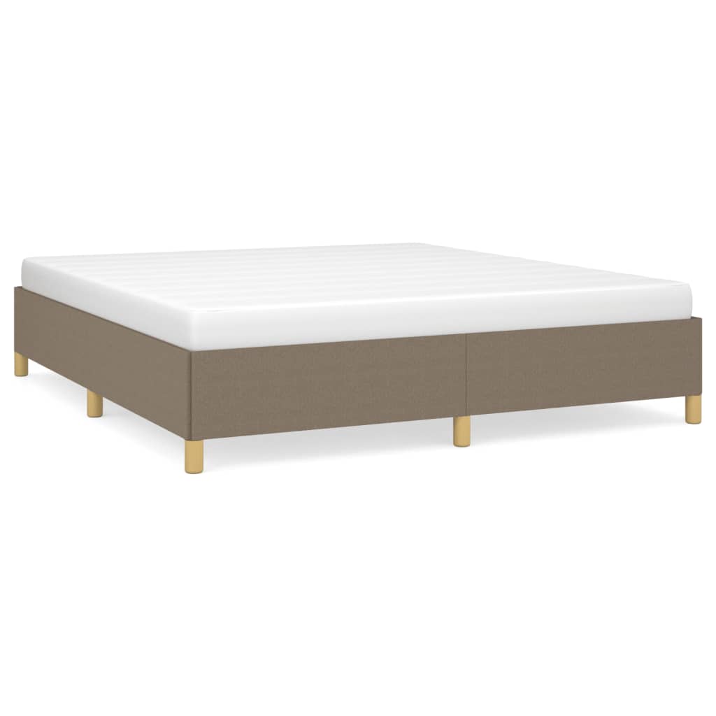 vidaXL Σκελετός Κρεβατιού με Ελατήρια Taupe 180x200 εκ. Υφασμάτινο