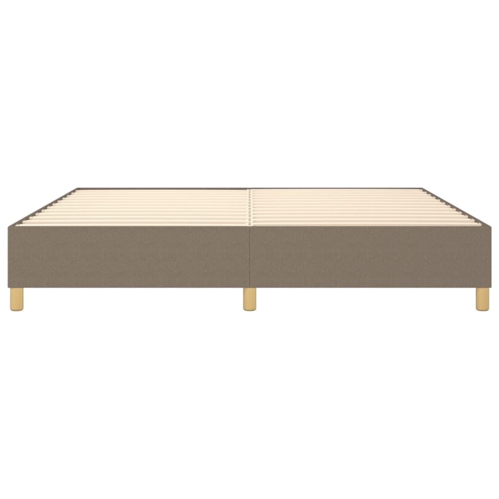 vidaXL Σκελετός Κρεβατιού με Ελατήρια Taupe 200x200 εκ.Υφασμάτινο