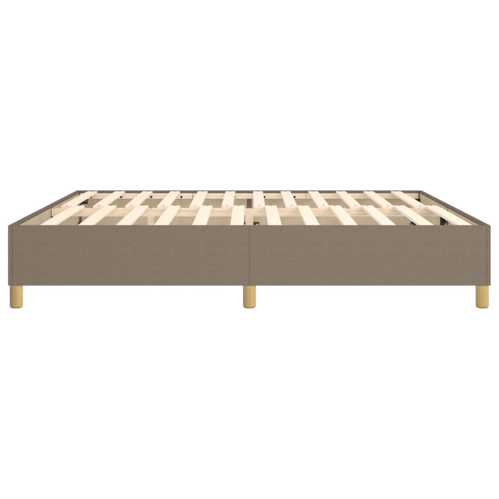 vidaXL Σκελετός Κρεβατιού με Ελατήρια Taupe 200x200 εκ.Υφασμάτινο