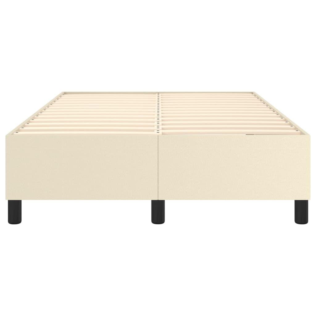 vidaXL Πλαίσιο Κρεβατιού Κρεμ 120 x 200 εκ. από Συνθετικό Δέρμα