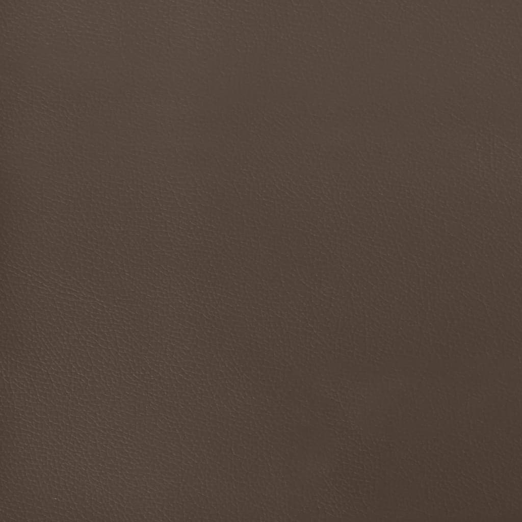 vidaXL Σκελετός Κρεβατιού με Ελατήρια Καφέ 140x200 εκ. από Συνθετικό Δέρμα