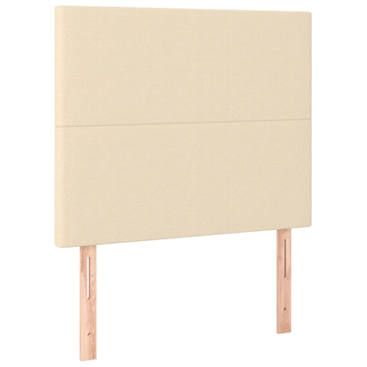 vidaXL Κεφαλάρι Κρεμ 90x5x118/128 εκ. Ύφασμα