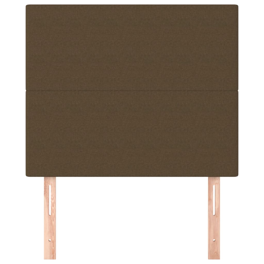 vidaXL Κεφαλάρι Κρεβατιού Σκούρο Καφέ 100x5x118/128 εκ. Ύφασμα