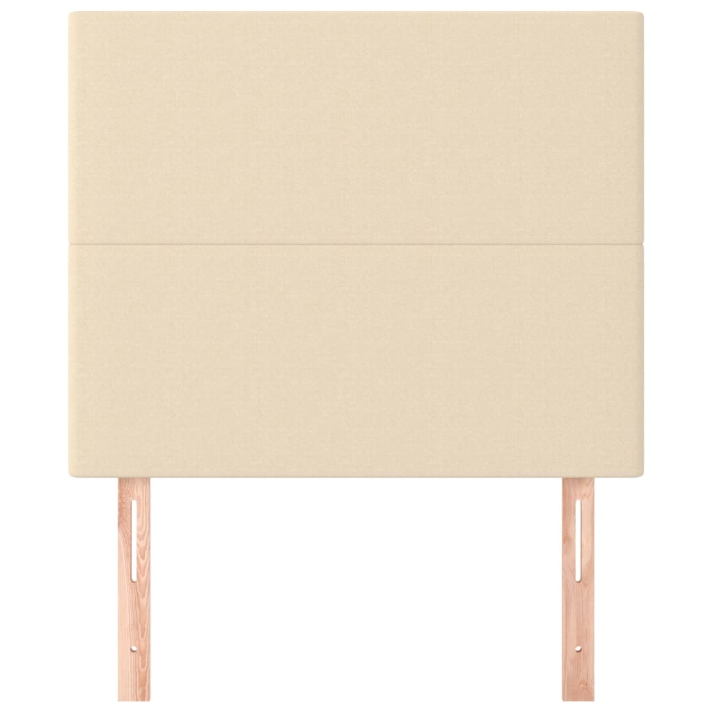 vidaXL Κεφαλάρι Κρεμ Ύφασμα 100x5x118/128 εκ.