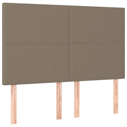 vidaXL Κεφαλάρια Κρεβατιού 4 τεμ. Taupe 72x5x78/88 εκ. Υφασμάτινα