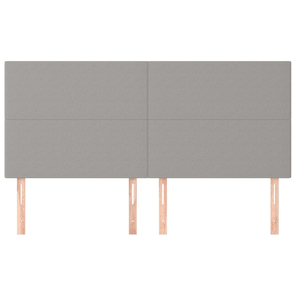 vidaXL Κεφαλάρι Ανοιχτό Γκρι 180x5x118/128 εκ. Ύφασμα