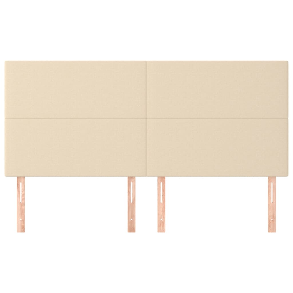 vidaXL Κεφαλάρια Κρεβατιού 4 τεμ. Κρεμ 90x5x78/88 εκ. Υφασμάτινο