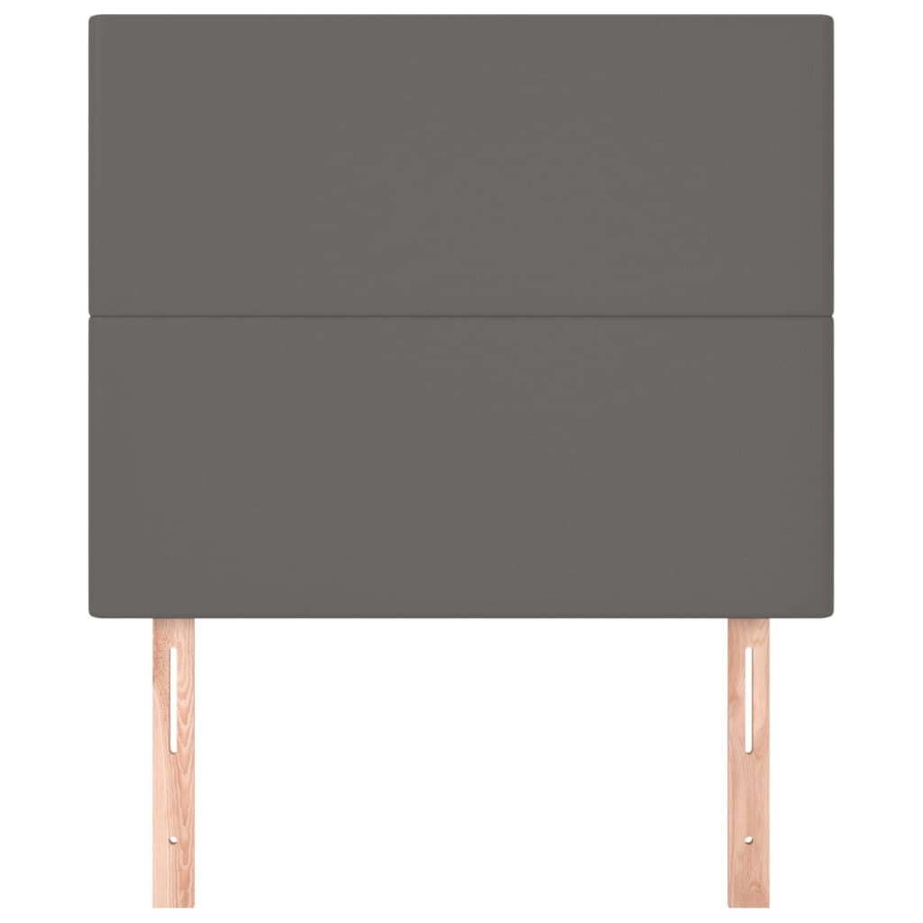 vidaXL Κεφαλάρι Γκρι 80x5x118/128 εκ. από Συνθετικό Δέρμα