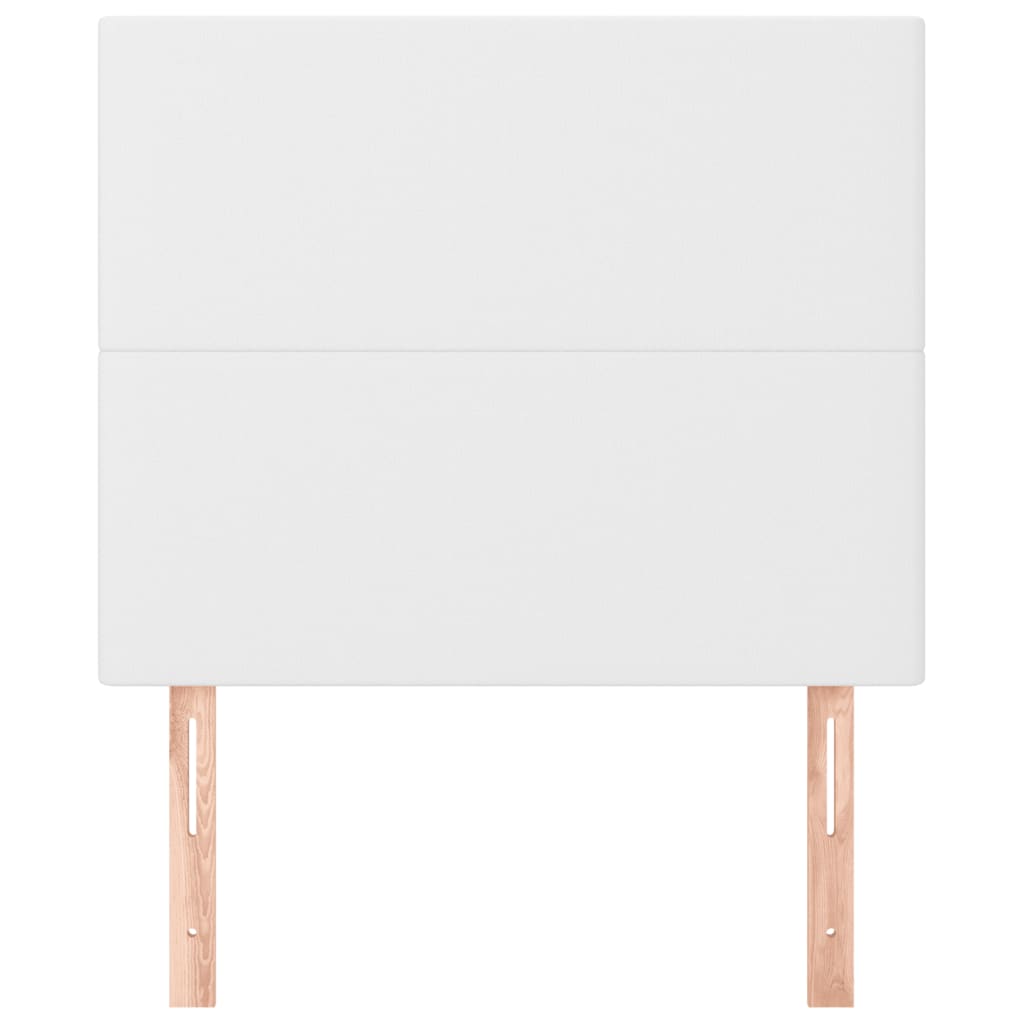 vidaXL Κεφαλάρι Κρεβατιού Λευκό 100x5x118/128 εκ. από Συνθετικό Δέρμα