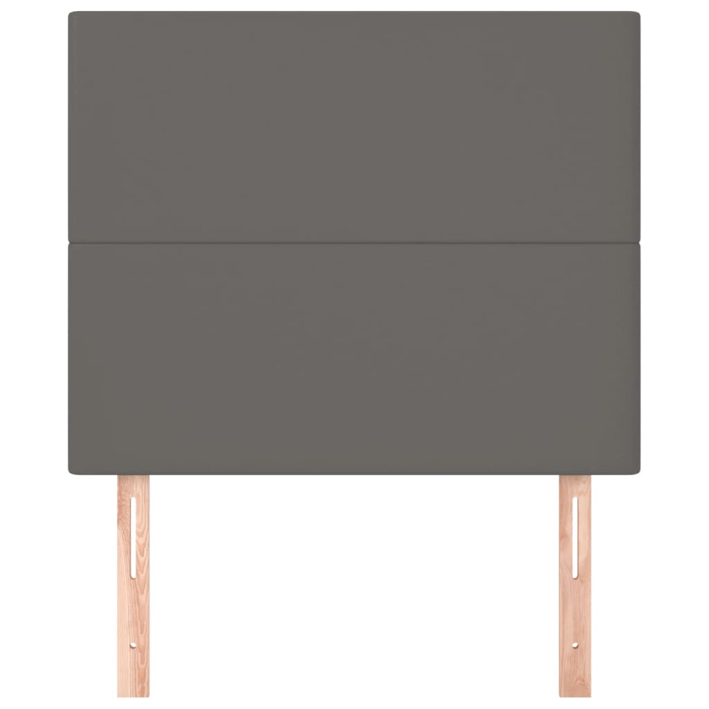 vidaXL Κεφαλάρι Κρεβατιού Γκρι 100x5x118/128 εκ. από Συνθετικό Δέρμα
