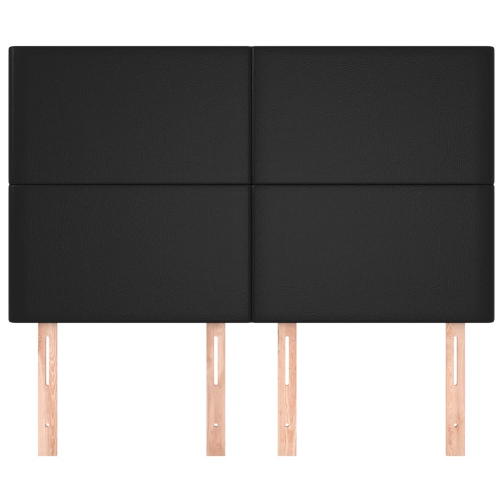 vidaXL Κεφαλάρι Μαύρο 144x5x118/128 εκ. από Συνθετικό Δέρμα