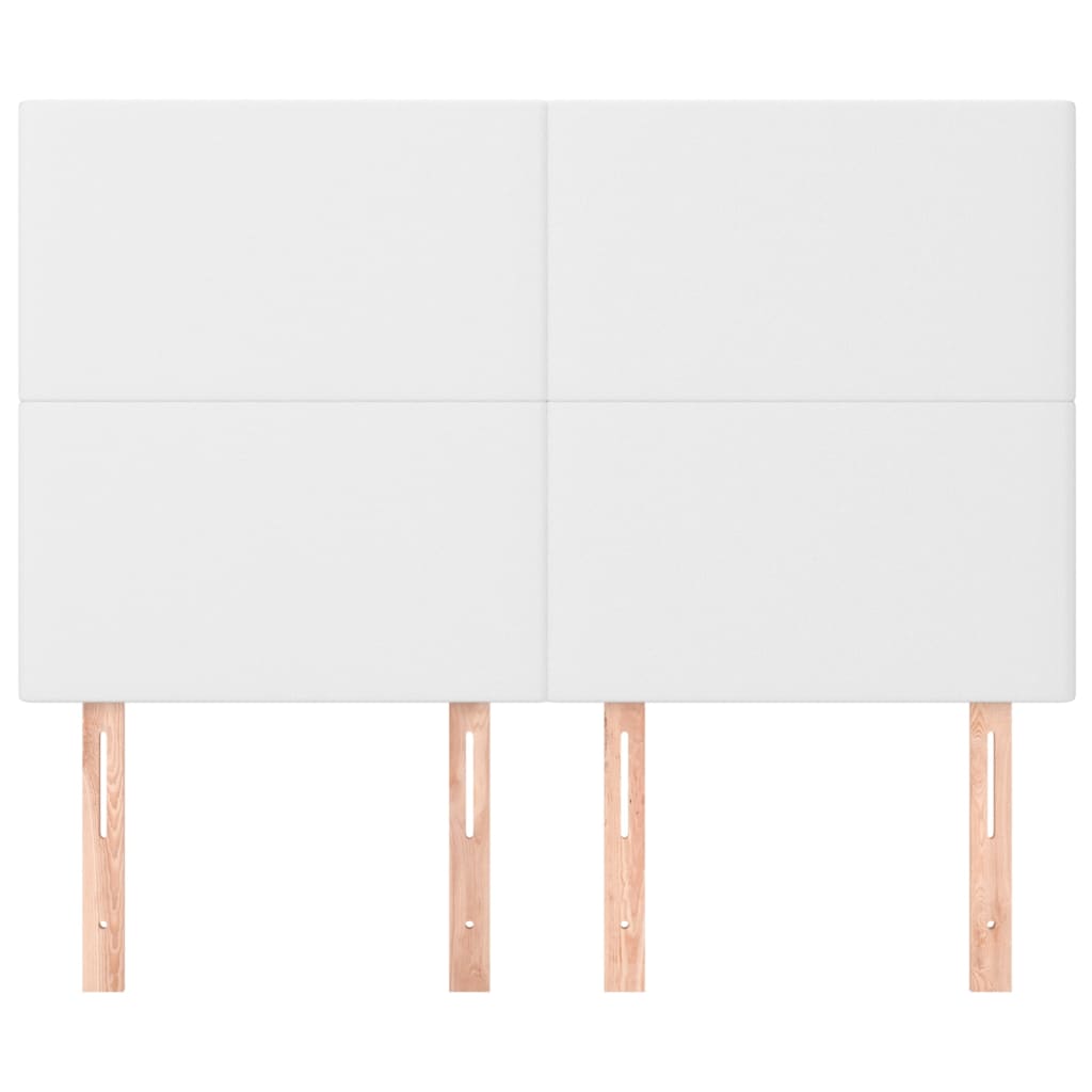 vidaXL Κεφαλάρια Κρεβατιού 4 τεμ. Λευκά 72x5x78/88 εκ. Συνθετικό Δέρμα