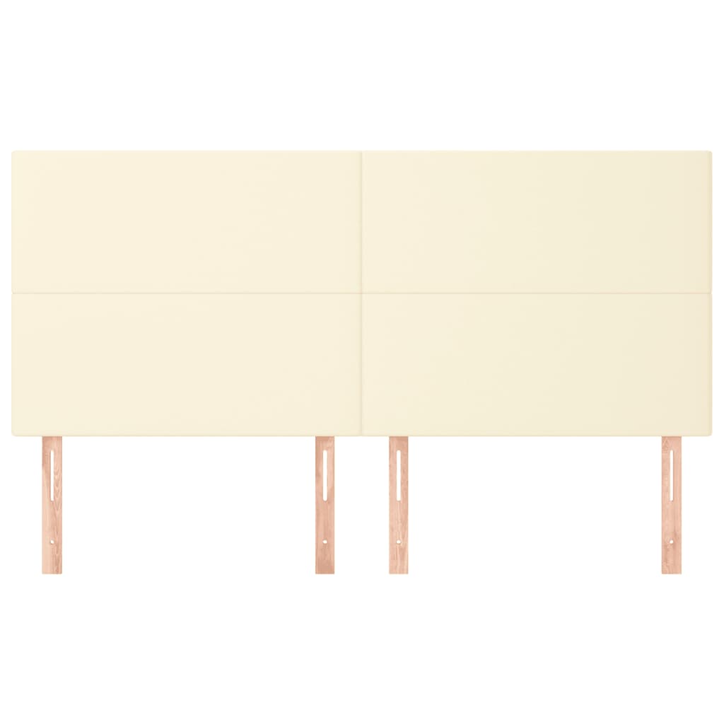 vidaXL Κεφαλάρι Κρεμ 160x5x118/128 εκ. από Συνθετικό Δέρμα