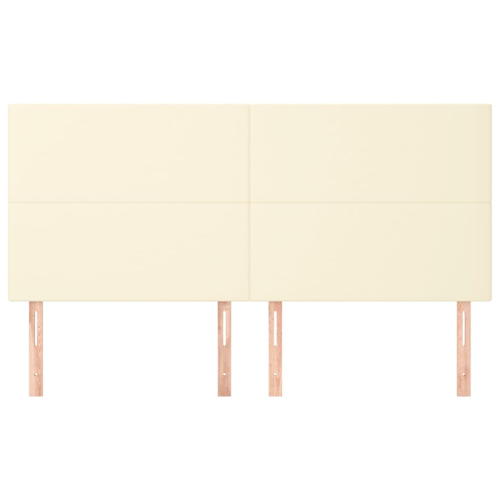 vidaXL Κεφαλάρι Κρεμ 180x5x118/128 εκ. από Συνθετικό Δέρμα