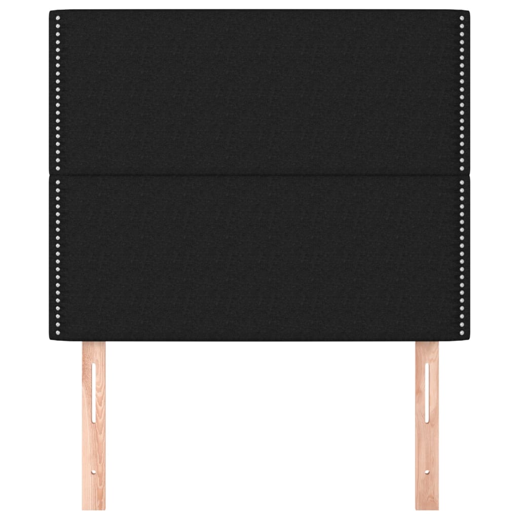 vidaXL Κεφαλάρι Κρεβατιού Μαύρο 80x5x118/128 εκ. Ύφασμα