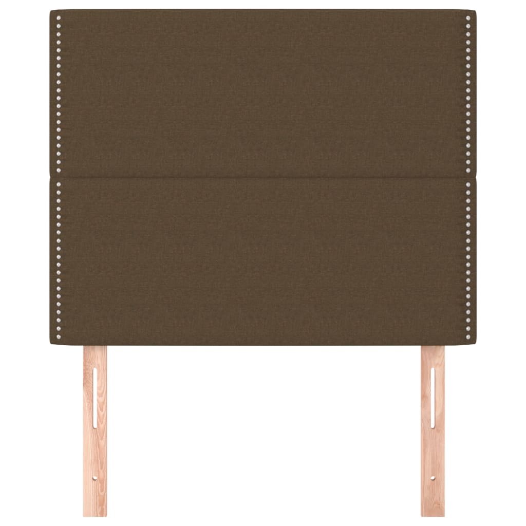 vidaXL Κεφαλάρι Κρεβατιού Σκούρο Καφέ 80x5x118/128 εκ. Ύφασμα