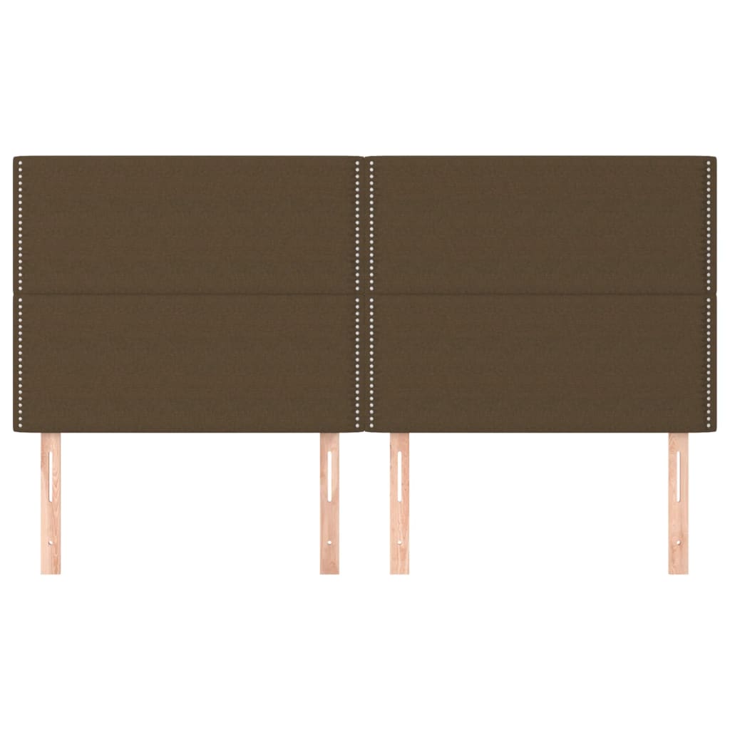 vidaXL Κεφαλάρι Κρεβατιού Σκούρο Καφέ 160x5x118/128 εκ. Ύφασμα