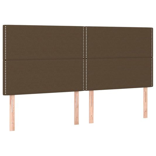 vidaXL Κεφαλάρι Κρεβατιού Σκούρο Καφέ 180x5x118/128 εκ. Ύφασμα