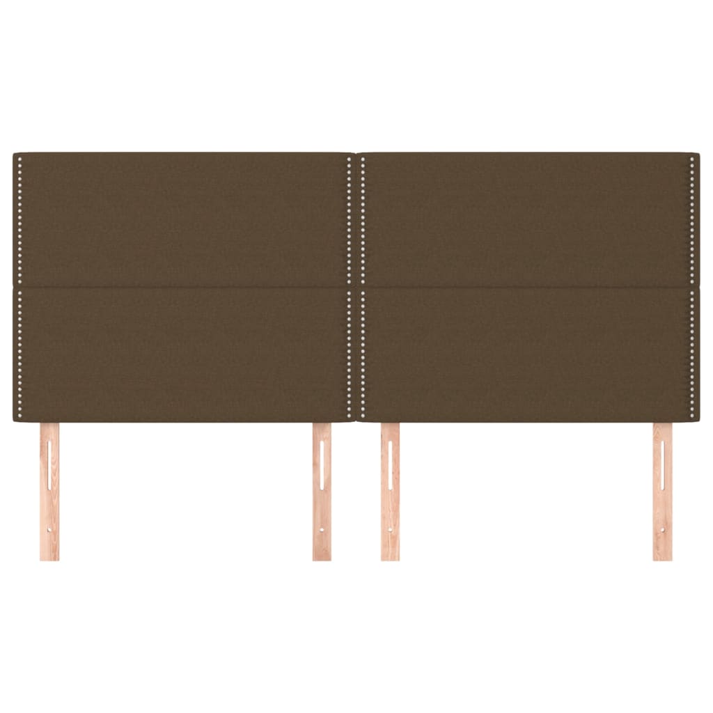 vidaXL Κεφαλάρι Κρεβατιού Σκούρο Καφέ 180x5x118/128 εκ. Ύφασμα