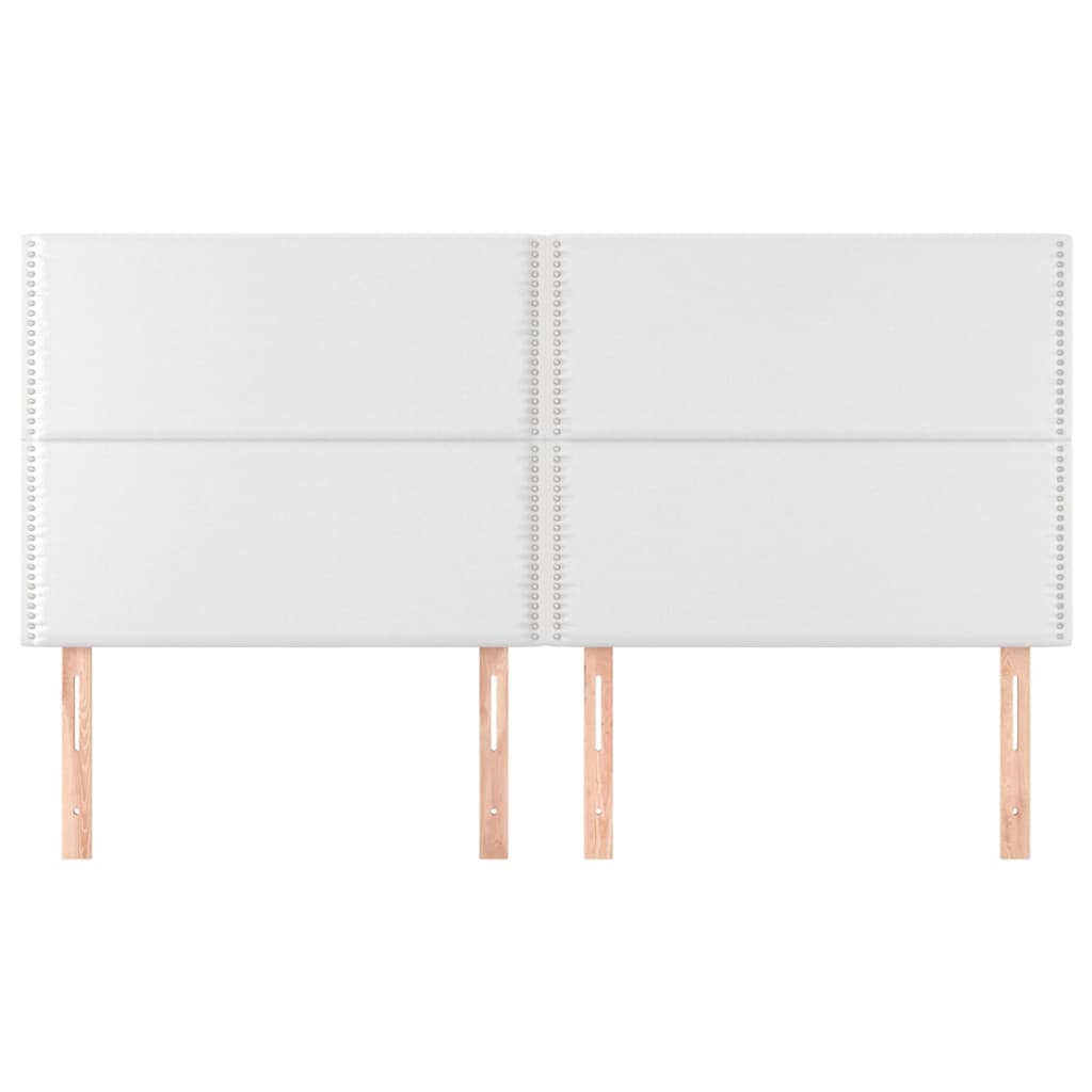 vidaXL Κεφαλάρι Κρεβατιού Λευκό 160x5x118/128 εκ. από Συνθετικό Δέρμα