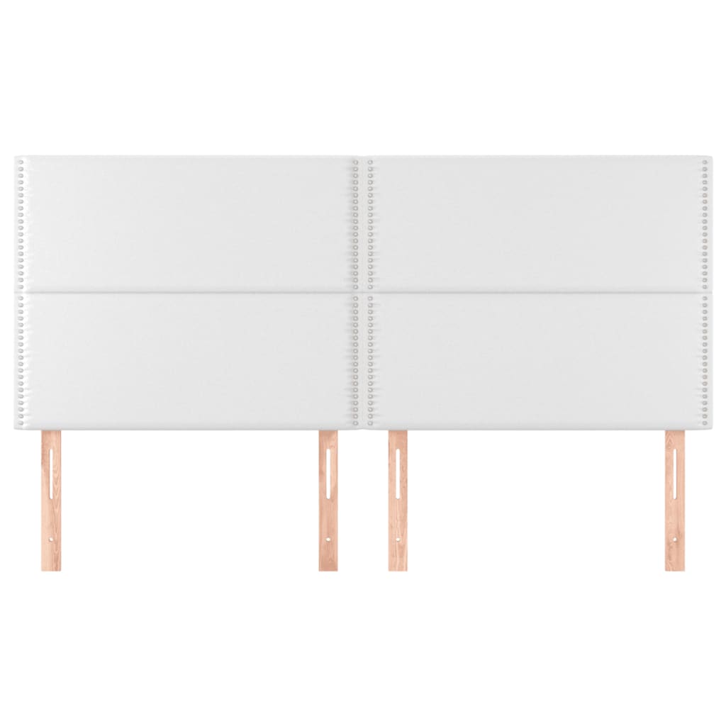 vidaXL Κεφαλάρια Κρεβατιού 4 τεμ. Λευκό 100x5x78/88 εκ.Συνθετικό Δέρμα