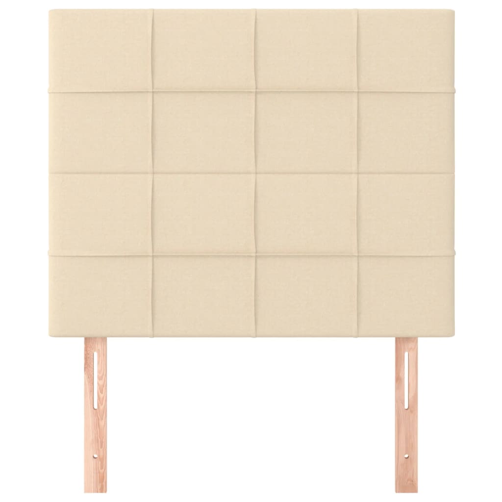 vidaXL Κεφαλάρια Κρεβατιού 2 τεμ. Κρεμ 80 x 5 x 78/88 εκ. Υφασμάτινο