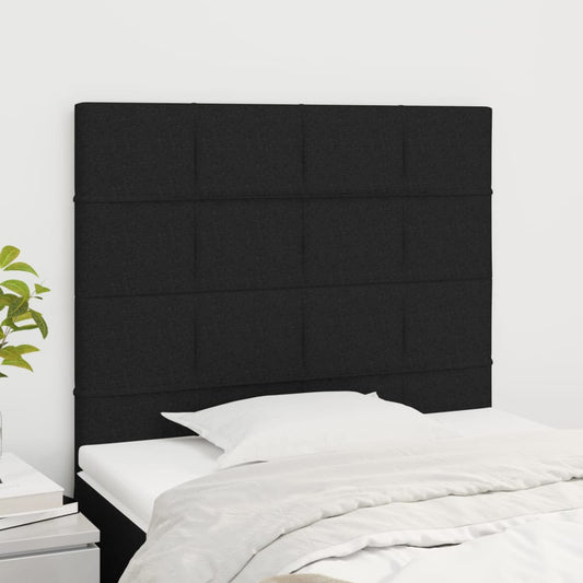 vidaXL Κεφαλάρι Κρεβατιού Μαύρο 100x5x118/128 εκ. Ύφασμα