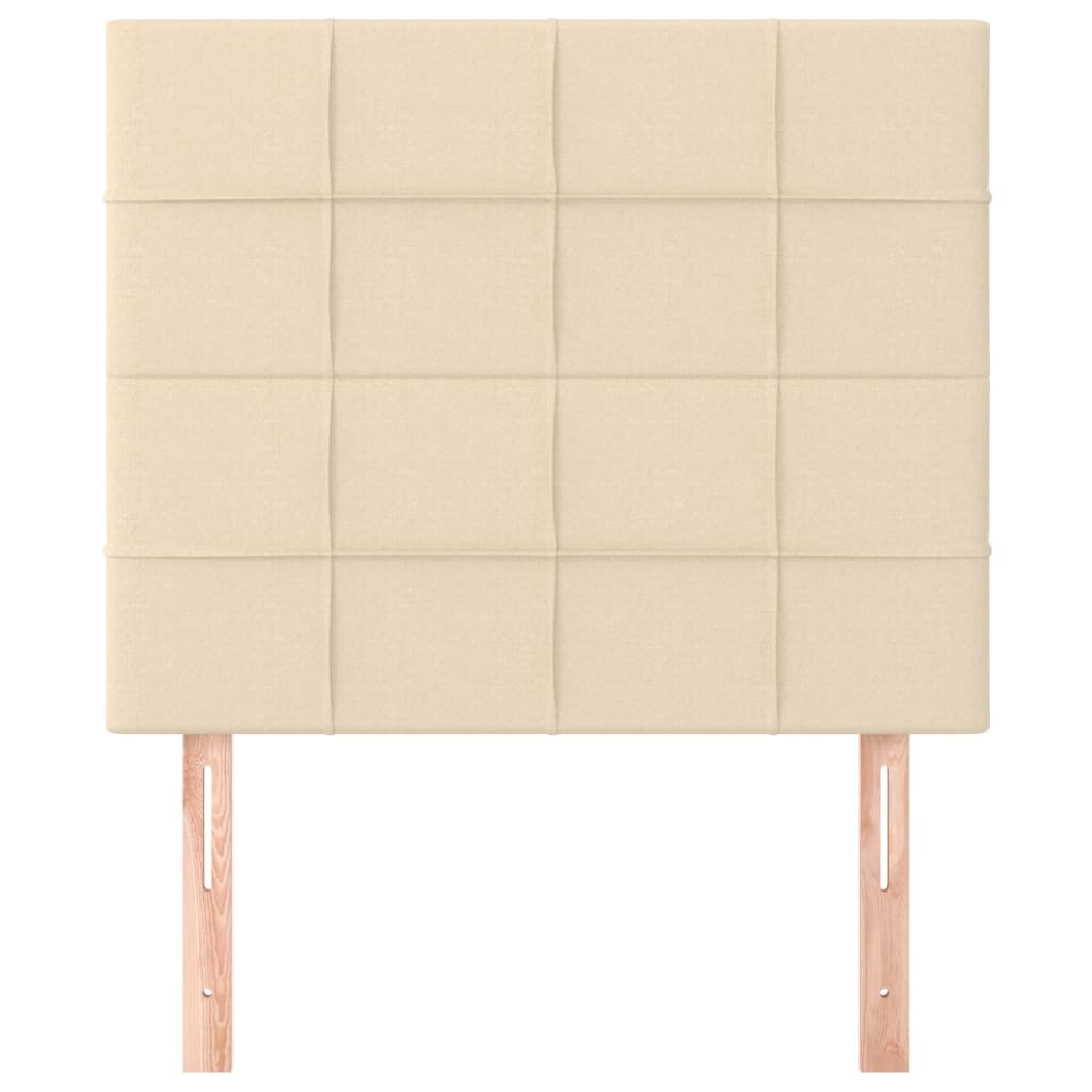 vidaXL Κεφαλάρια Κρεβατιού 2 τεμ. Κρεμ 100x5x78/88 εκ. Υφασμάτινο