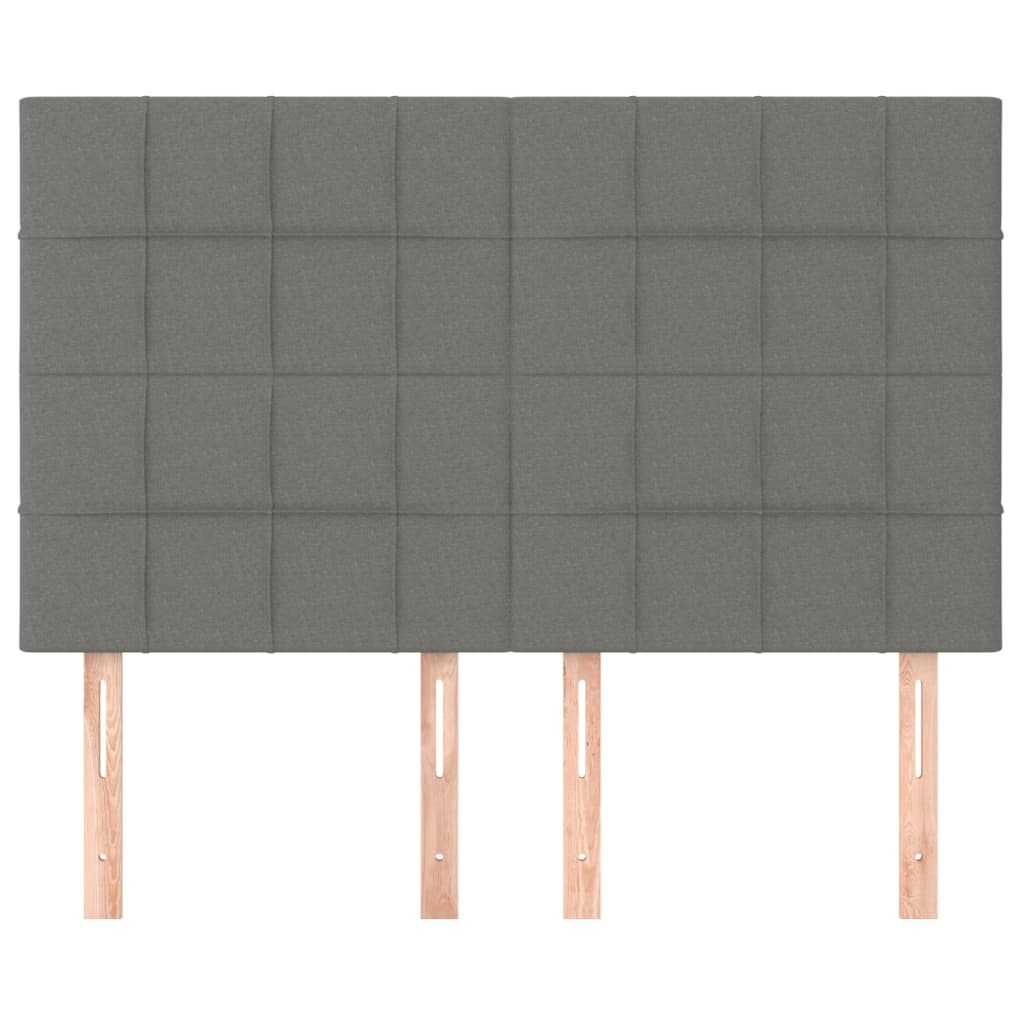 vidaXL Κεφαλάρια Κρεβατιού 4 τεμ. Σκ. Γκρι 72x5x78/88 εκ. Υφασμάτινα