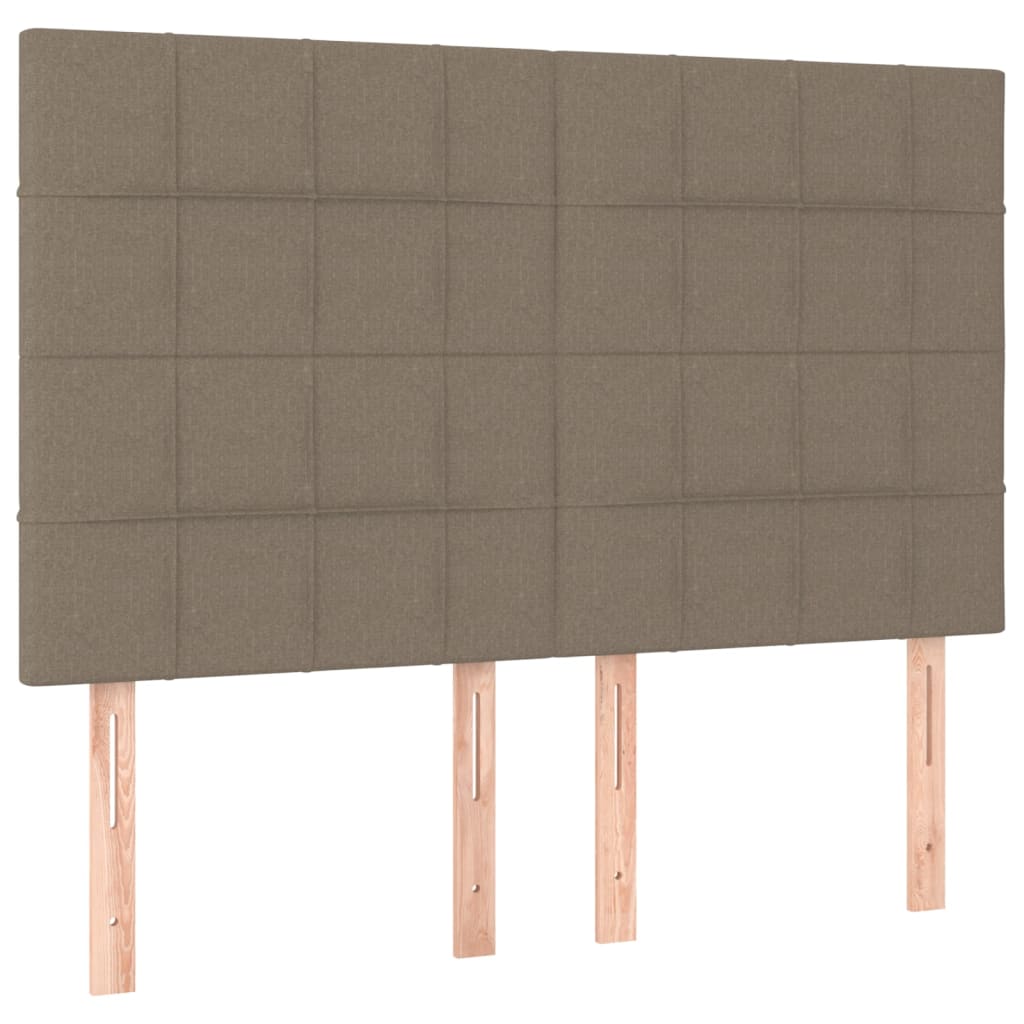 vidaXL Κεφαλάρια Κρεβατιού 4 τεμ. Taupe 72x5x78/88 εκ. Υφασμάτινα