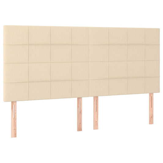 vidaXL Κεφαλάρι Κρεμ 160x5x118/128 εκ. Ύφασμα