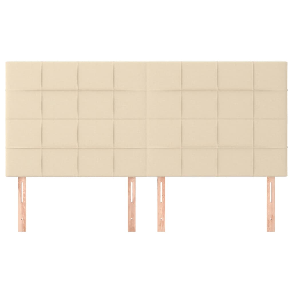 vidaXL Κεφαλάρια Κρεβατιού 4 τεμ. Κρεμ 100x5x78/88 εκ. Υφασμάτινο
