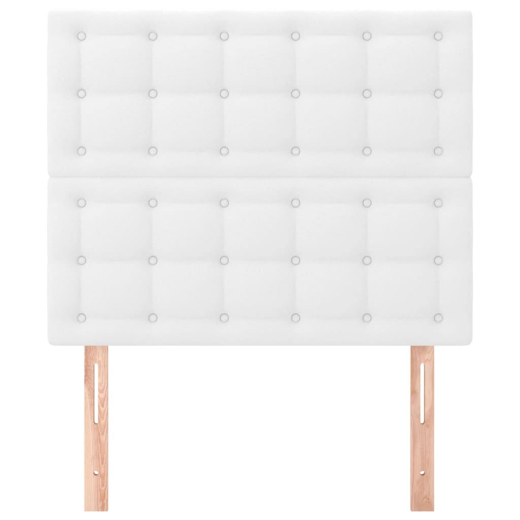 vidaXL Κεφαλάρια Κρεβατιού 2 τεμ. Λευκά80 x 5 x 78/88εκ.ΣυνθετικόΔέρμα