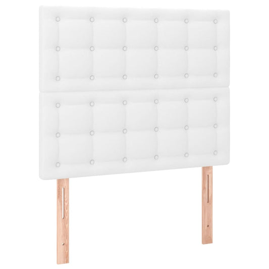 vidaXL Κεφαλάρια Κρεβατιού 2 τεμ. Λευκό 100x5x78/88 εκ.Συνθετικό Δέρμα