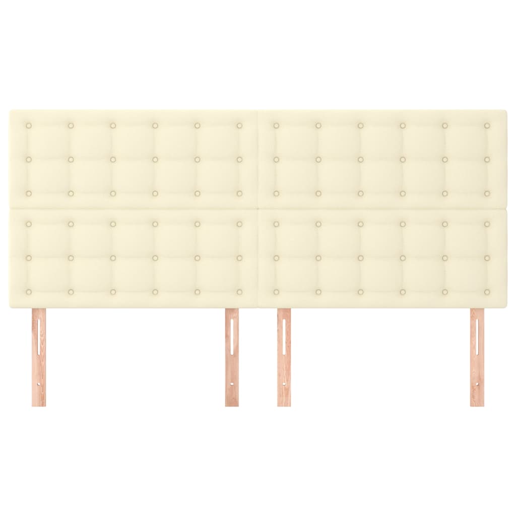 vidaXL Κεφαλάρι Κρεμ 180x5x118/128 εκ. από Συνθετικό Δέρμα