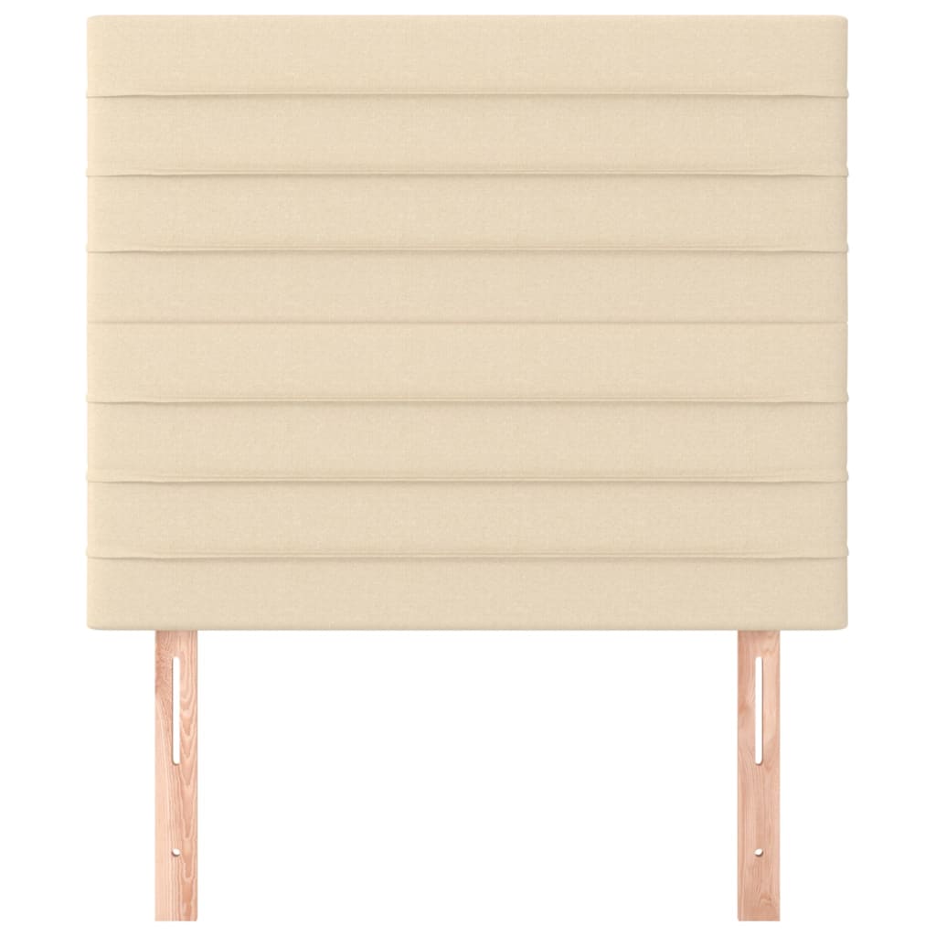 vidaXL Κεφαλάρια Κρεβατιού 2 τεμ. Κρεμ 80 x 5 x 78/88 εκ. Υφασμάτινο