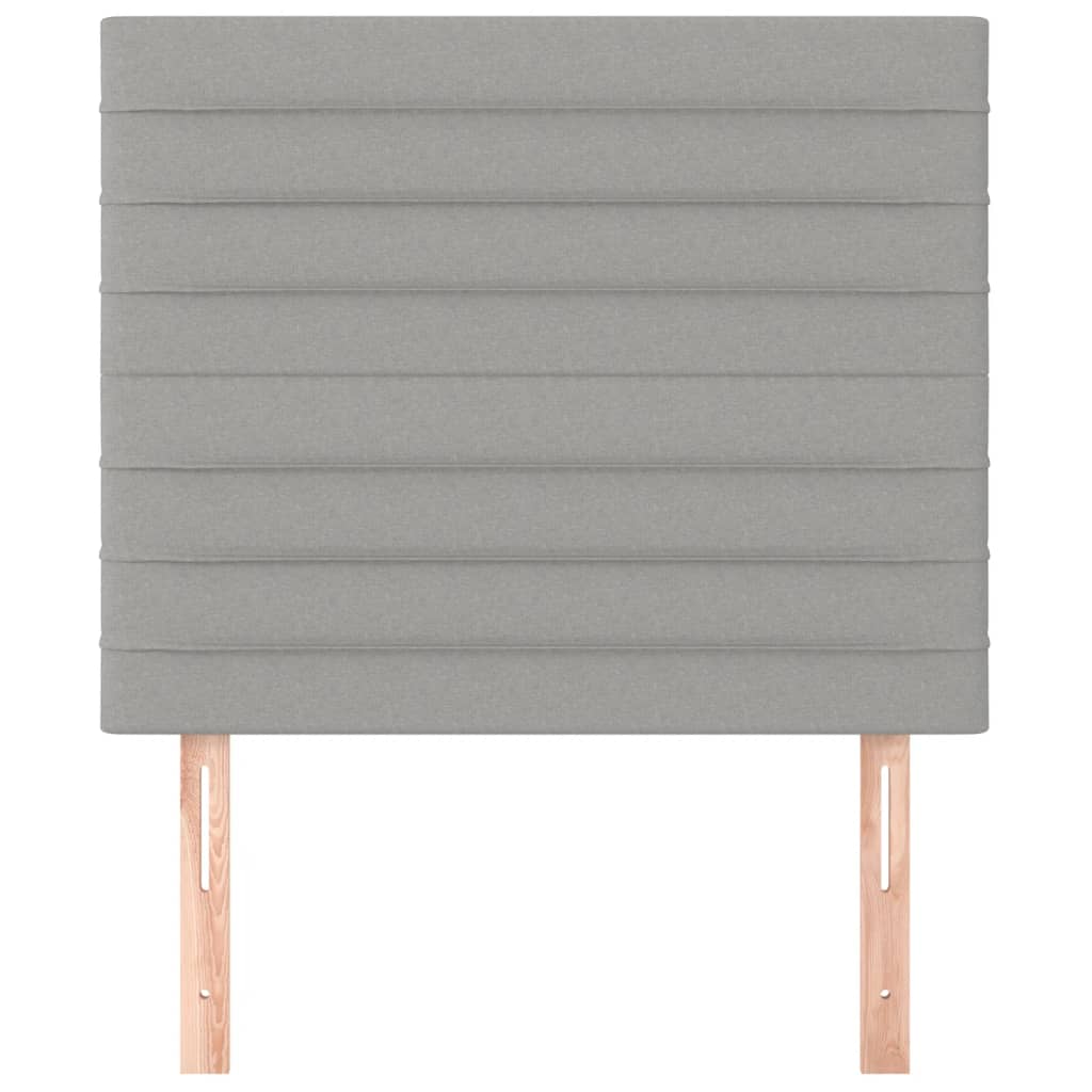 vidaXL Κεφαλάρια Κρεβατιού 2 τεμ.Αν. Γκρι 100x5x78/88 εκ. Υφασμάτινο