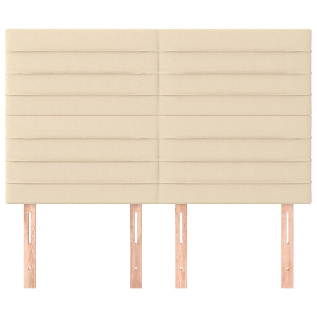 vidaXL Κεφαλάρια Κρεβατιού 4 τεμ. Κρεμ 72x5x78/88 εκ. Υφασμάτινα