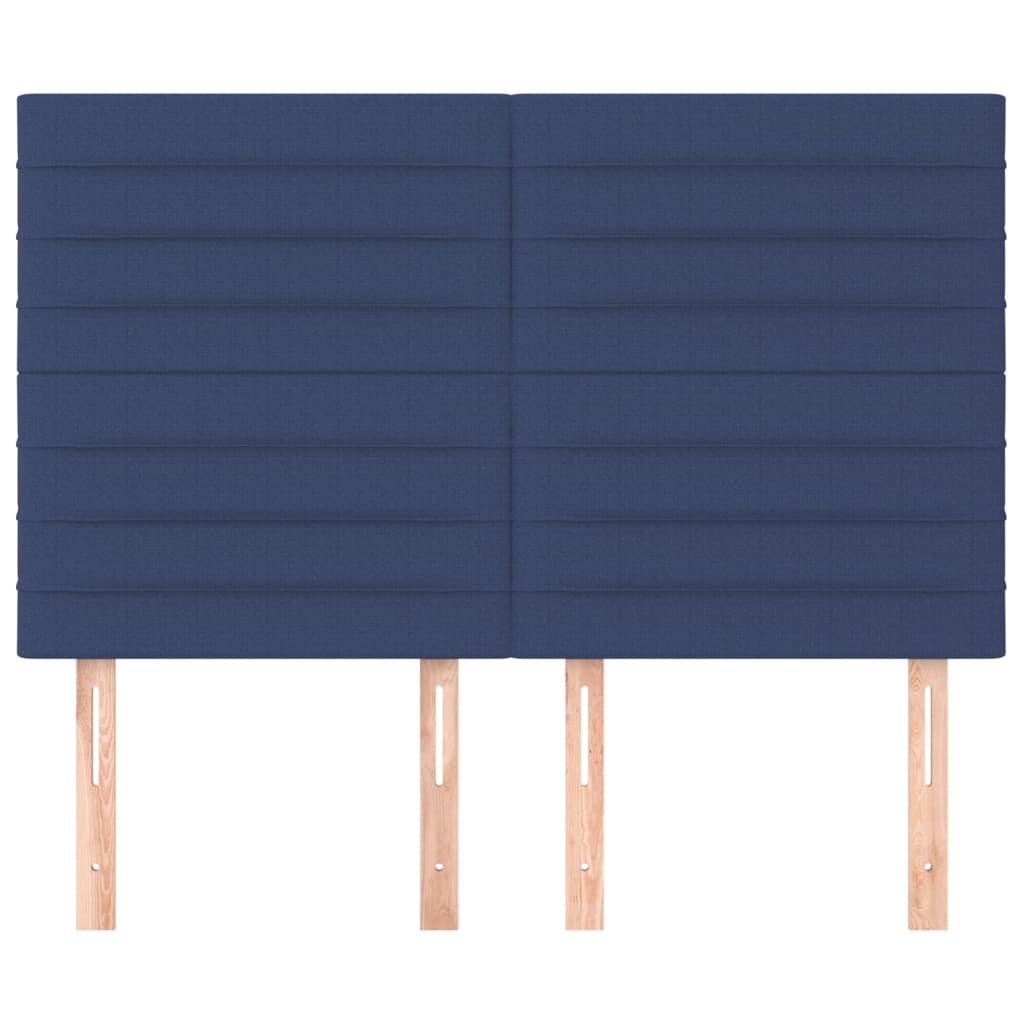 vidaXL Κεφαλάρια Κρεβατιού 4 τεμ. Μπλε 72x5x78/88 εκ. Υφασμάτινα