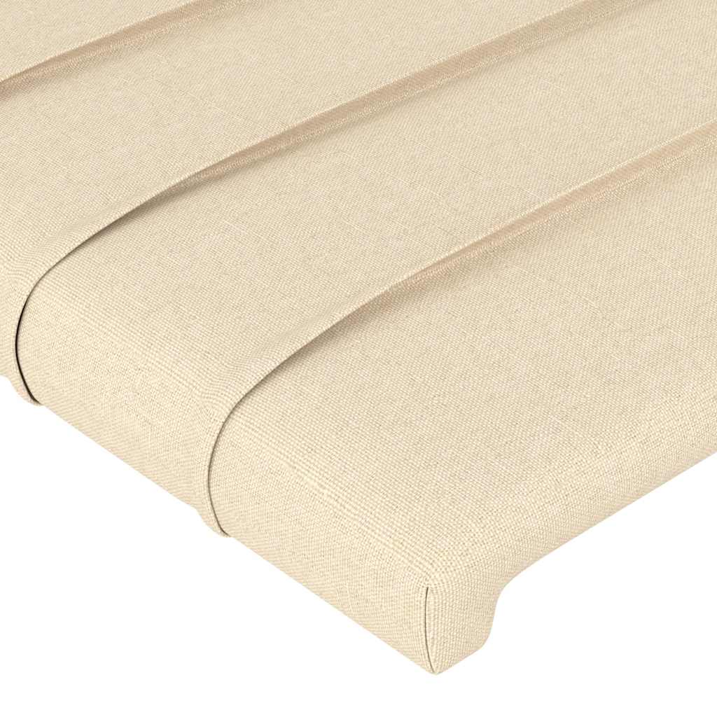 vidaXL Κεφαλάρι Κρεμ 160x5x118/128 εκ. Ύφασμα